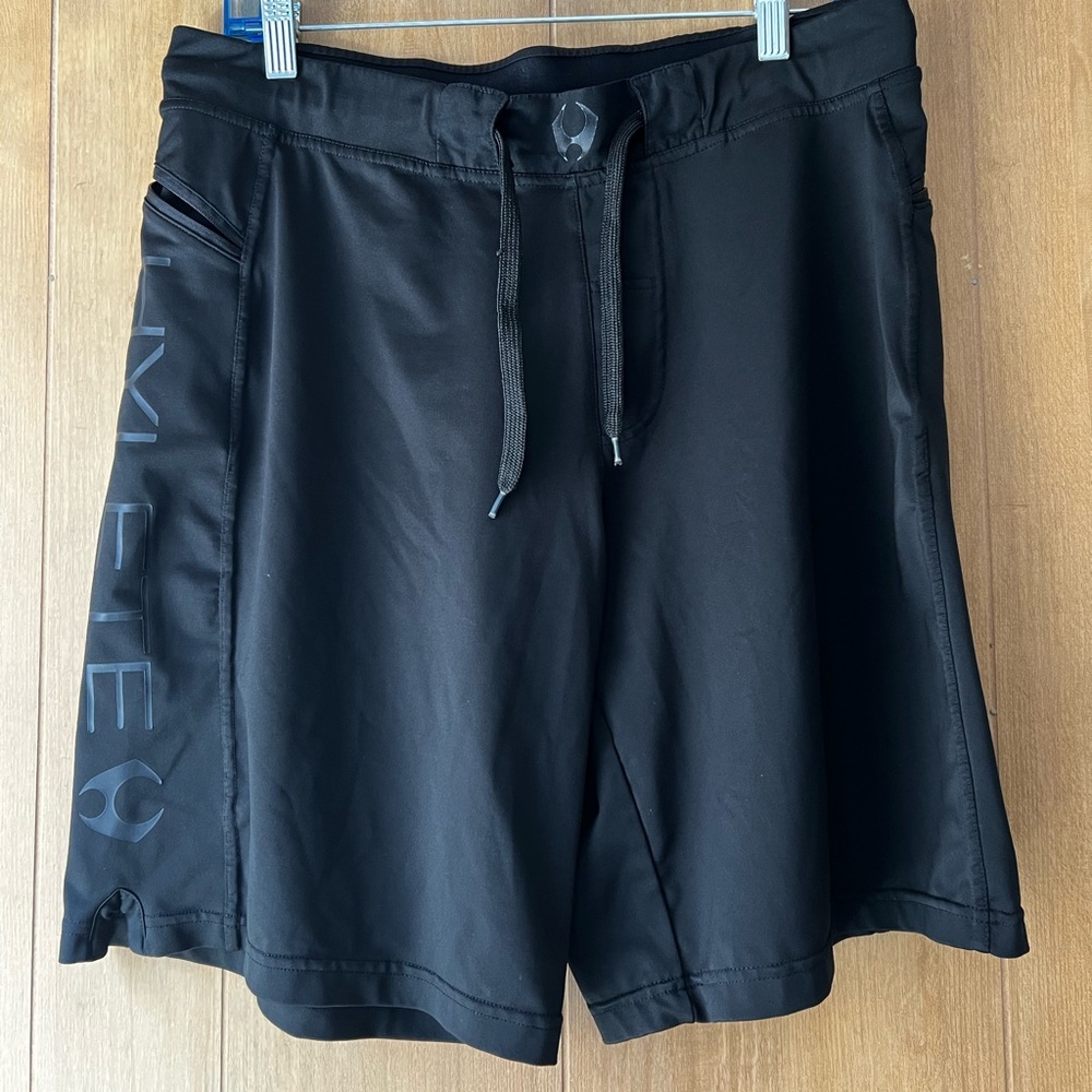 Hylete Black Athletic Shorts Lightweight Moisture-Wicking